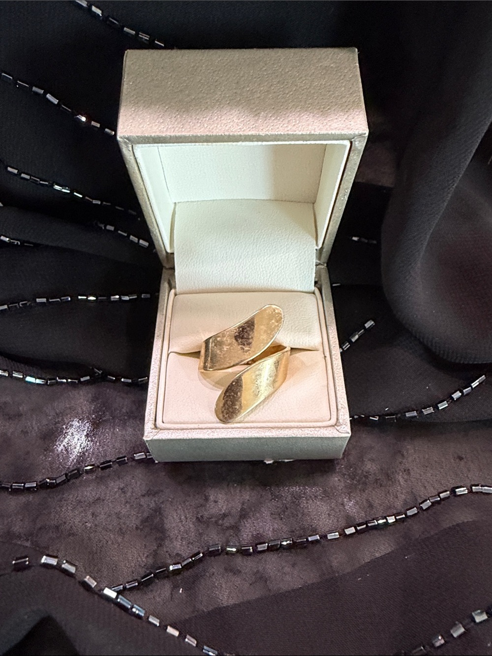 Gold-Tone Sculpted Wave Ring - Women Jewelry